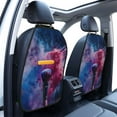 thumbnail image 3 of Xecao Color Explosion Makeup Brush Pattern Car Seat Back Protector 2 Pack Large Capacity Pocket, Kick Mats Back Seat Protector, 3 of 8