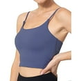 thumbnail image 4 of Women Summer Tops Fashion Women Sleeveless Casual Vest Ladies Chest pad movement Short Tank Tops with 6 Body Top Camisole with Bra Sequin Top Dip Runaways Boy Girl Sock Cardigan Set Dark Blue 2XL, 4 of 5