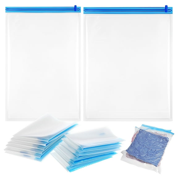 12 Pcs Vacuum Compression Bag Travel Storage Packaging Bags Sealer Packing Pe Material