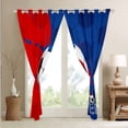 thumbnail image 4 of Soccer 42"x90" Set of 2 Panels Window Curtains & Drapes Football Print 30%-50% Blackout Curtains Teens Bedroom,Cartoon Football Games Theme Curtains Red Blue Graffiti Window Treatments, 4 of 5