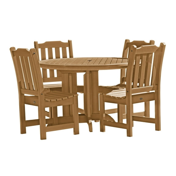 highwoodÂ® Eco-Friendly Recycled Plastic Lehigh 5pc Round Dining Set