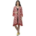 thumbnail image 2 of Moomaya Moss Georgette Printed Shrug Beach Cloth 3/4 Sleeve Cardigans For Women, 2 of 6