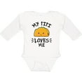 thumbnail image 3 of Inktastic My Titi Loves Me with Taco Illustration Boys or Girls Long Sleeve Baby Bodysuit, 3 of 5