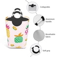 thumbnail image 4 of DouZhe 50L Rectangular Laundry Basket, Minimalism Pineapple Graffiti Prints Waterproof Foldable Laundry Hamper with Aluminum Handles, 4 of 6