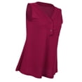 thumbnail image 4 of Camisa Sin Mangas Sin Mangas Del de Las Mujeres Tank Mangas con Cuello en V Camisa Ocasional Más Tamaño Rose 2XL Macarena top sin mangas para mujer, 4 of 8