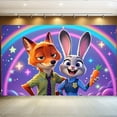thumbnail image 4 of Zootopia party banners, suitable for birthdays, weddings, St. Patrick's Day, Easter, home and garden decorations, easy to hang, 4 of 8