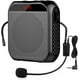 thumbnail image 1 of Amplificador de voz portátil con micrófono con cable, auriculares, altavoz recargable (negro) JFHHH pequeña, 1 of 5