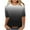 BlackB, variant on Women's Casual Short Sleeve T-Shirts,Crew Neck Tops,Ribbed Texture Random Print Gradient Color Mid Sleeve Loose Pullover Beach Vacation Tops