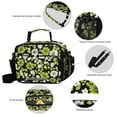 thumbnail image 3 of FORMRS Student Insulated Lunch Bag with Shoulder Strap Reusable Cooler Box for School, Green Flower Pattern, 3 of 9