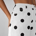 thumbnail image 6 of Women's Polka Dot Wide Leg Jeans High Waisted Straight Denim Pants Casual Loose Fit Vintage Y2K Fashion Novelty Trousers with Pockets for Daily Streetwear, 6 of 8
