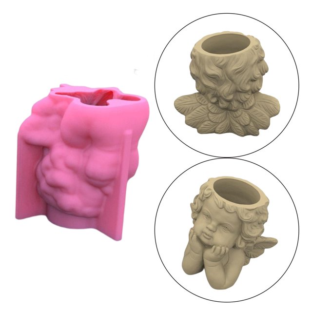 jarrón de silicona, modelo de resina, de yeso, artesanal, portalápices, jarrón de hormigón para el hogar, dormitorio, decoración, Soledad Fundición de epoxi de silicona