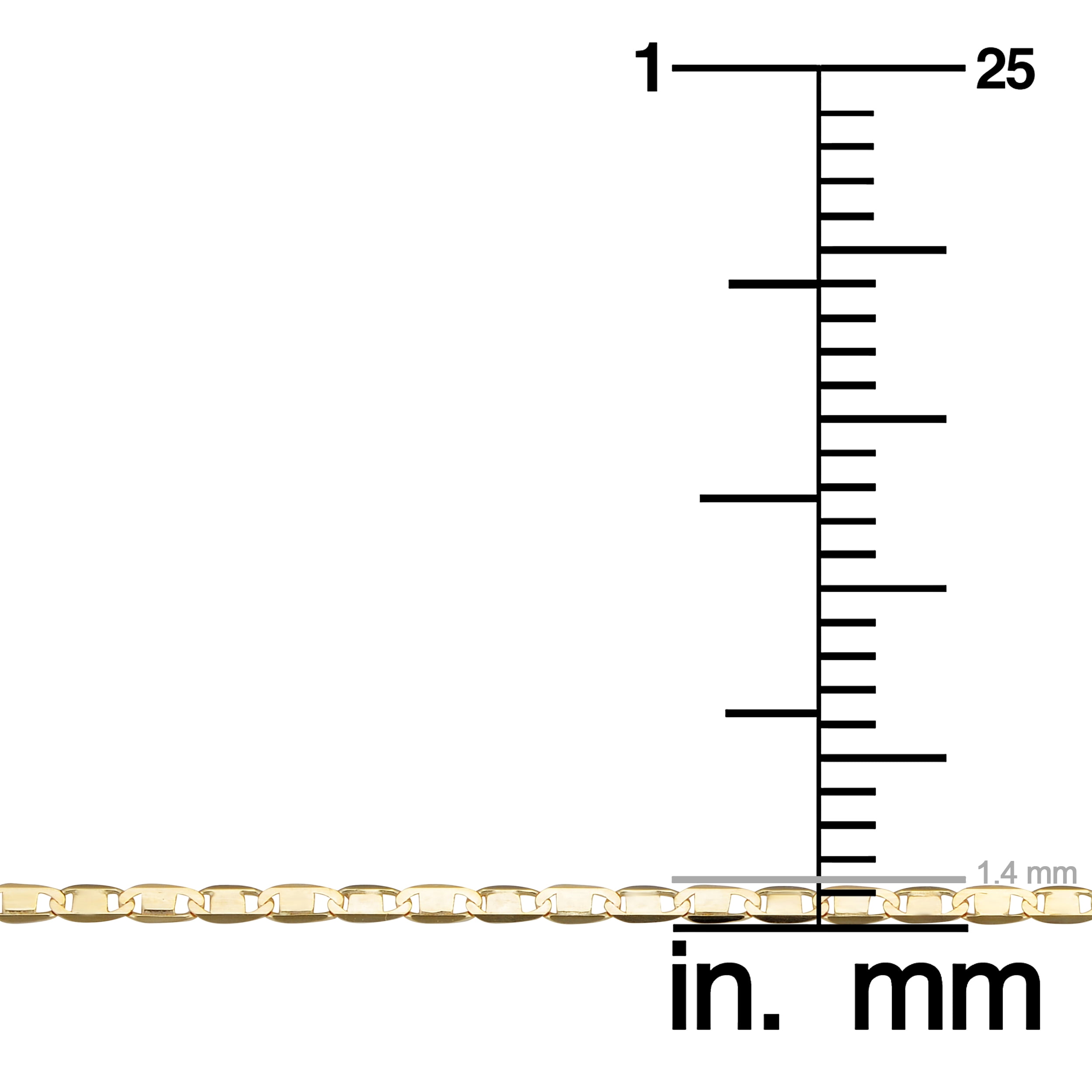 KoolJewelry 10k Yellow Gold Flat Oval Link Anklet (1.2 mm, 10 inch)