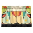thumbnail image 6 of Yayeee Kitchen Curtains Tier Pair Light Filtering 27"x36" Rod Pocket Short Cafe Window Panel, Modern Glass, 6 of 6