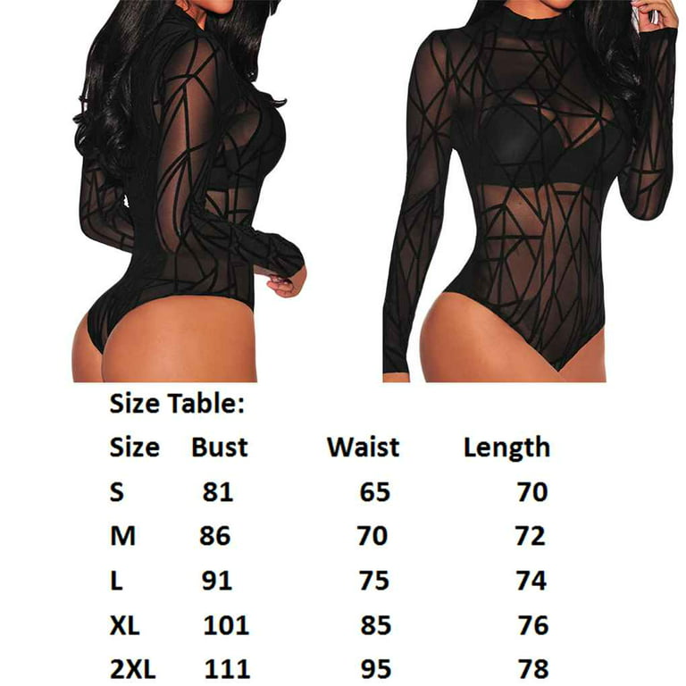Sheer Regular Size L Bodysuits for Women for sale