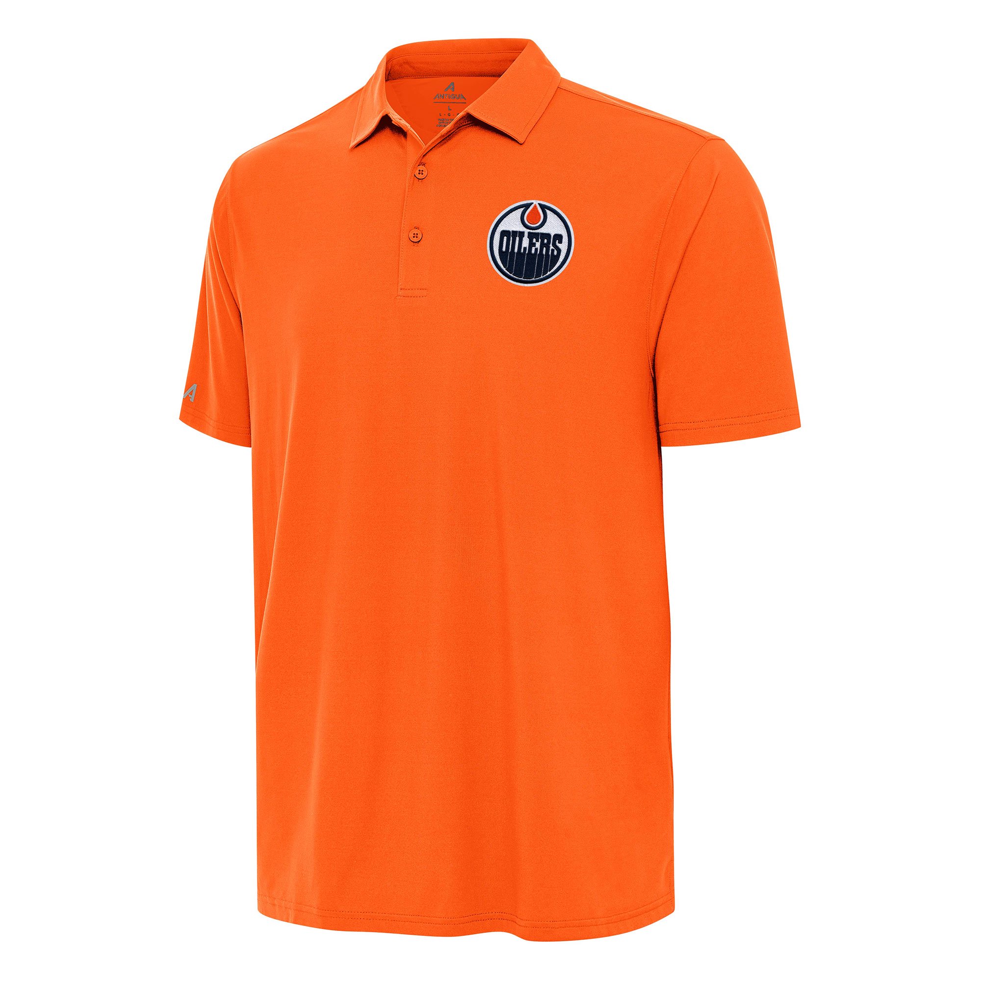 Men's Antigua Orange Edmonton Oilers Era Polo