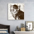 thumbnail image 3 of wall26 Floating Framed Canvas Wall Art for Living Room, Bedroom Wooden Background Animal Canvas Prints for Home Decoration Ready to Hang - 24x24 inches, 3 of 4