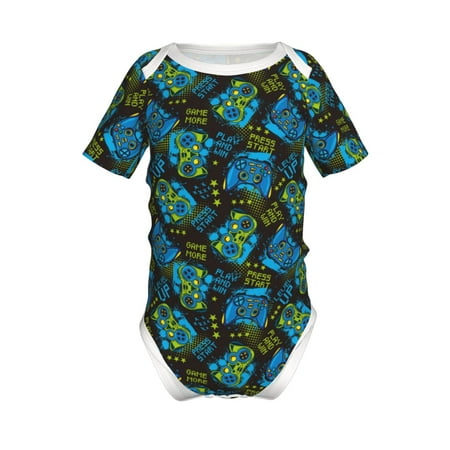 

Yiaed Play Game Print Infant Climbing Short Sleeve Onesie One-Piece Baby Bodysuit Clothes 0-12 Months -2 Years