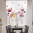 thumbnail image 3 of Watercolor Flowers Balloon Curtains for Windows, Bedroom Curtains 54 Inch Length, Spring Pink Ink Floral Botanical Tie Up Curtains Panels Thermal Insulated Bathroom Curtains Window 42"x54", 3 of 8