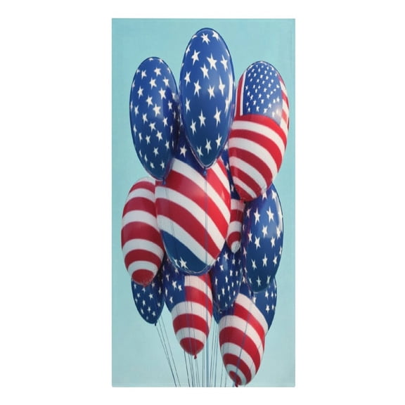 RKSupls Patriotic Balloons American Flag Microfiber Beach Towel Absorbent Compact Towels for Swimming Pool Beach Travel Things for Vacation Essentials Adult Gift,61.4×30.3Inch