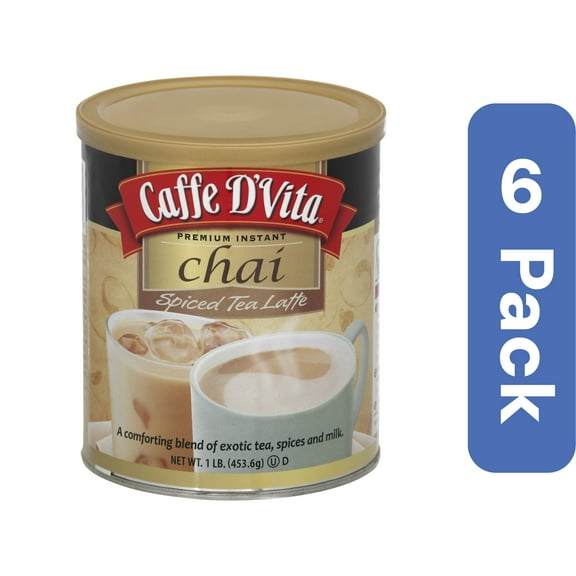 Caffe D'Vita Enchanted Chai Tea 16 oz (Pack Of 6)