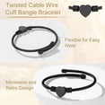 thumbnail image 5 of KeyStyle Heart Bracelets Bangle Bracelet for Women, Adjustable Bracelets Jewelry Anniversary Gifts for Wife, 5 of 10