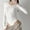 White, variant on AXXD Basic Sweatshirts for Women Trendy Summer 2024 Long Sleeved Solid Color Elastic Slim Fitting Jumpsuit And Jumpsuit