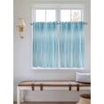 thumbnail image 2 of Teal Blue 2 Panel Kitchen Curtains for Windows, Modern Abstract Art Ombre Striped Bathroom Privacy Curtain, Home Décor Window Treatment for Bedroom/Living Room 55"x45", 2 of 6