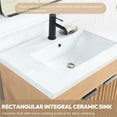 thumbnail image 6 of Palos 30" Single Bath Vanity in Fir Wood Brown with Drop-In White Ceramic Basin, 6 of 15