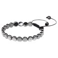 thumbnail image 2 of PPgejGEK Bracelet Magnétique en Pierre Noire Forme Santé Rétro Bracelet Tissé Offres Flash, 2 of 4
