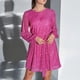 thumbnail image 3 of Vestido de fiesta con lentejuelas, cordones y encaje, manga larga, largo por encima de la rodilla, elegante, poliéster, ropa formal., 3 of 6