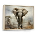 thumbnail image 2 of Designart Elephant framed wall art decor, Elephant Animal framed wall art, Elephant beautyful Elephant , Extra large Modern Natural framed wall art, 40x30 inches Natural brown color Frame, 2 of 5