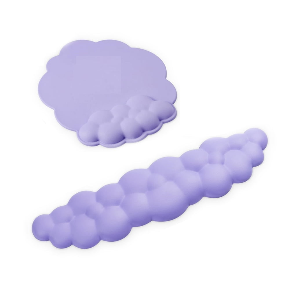 Whimsical Wrist Rest Cloud Wrist Rest Kit Ergonomic Keyboard Wrist Rest Mouse Wrist Rest  Computer Gaming Wrist Rest Non-Slip Base Purple