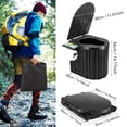thumbnail image 4 of Portable Folding Camping Toilet, 15" High Travel Potty with Lid & Tissue Holder, Leak-Proof, Easy Clean for RV Car Tent Beach Hiking, 4 of 12