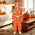 thumbnail image 2 of KPOPLK Family Matching Pajamas Novelty Halloween Onesie Xmas PJs Kids Soft and Cozy Flannel Jumpsuit for Holiday Party,Size 5-6 Years, 2 of 5