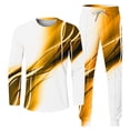 thumbnail image 5 of Wavsuf Sweatsuits 2pcs Sets Mens Jogger Set Long New Motion Shirt Sweatshirt and Sweatpants Orange Size L, 5 of 5