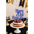 thumbnail image 4 of Cake Topper Decoburst Azul con Brillo Feliz 70 Cumpleaños, 4 of 5