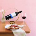thumbnail image 3 of Wine Holder Stand for Tabletop and Countertop - Metal Single Wine Bottle Rack Decorative Freestanding Wine Racks, 3 of 5