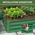 thumbnail image 7 of Uforic 2 Pack 6ftx3ft Outdoor Raised Garden Bed Kit,Large Galvanized Metal Patio Planter Box with Safety Rubber & Gloves, for Vegetables Flowers,Green, 7 of 7