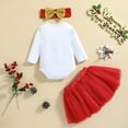 thumbnail image 4 of Mercatoo Baby Girls Christmas Clothes Outfits My First Christmas Bodysuit Romper Tutu Skirt Clothing Sets for Toddler Girls, 4 of 8