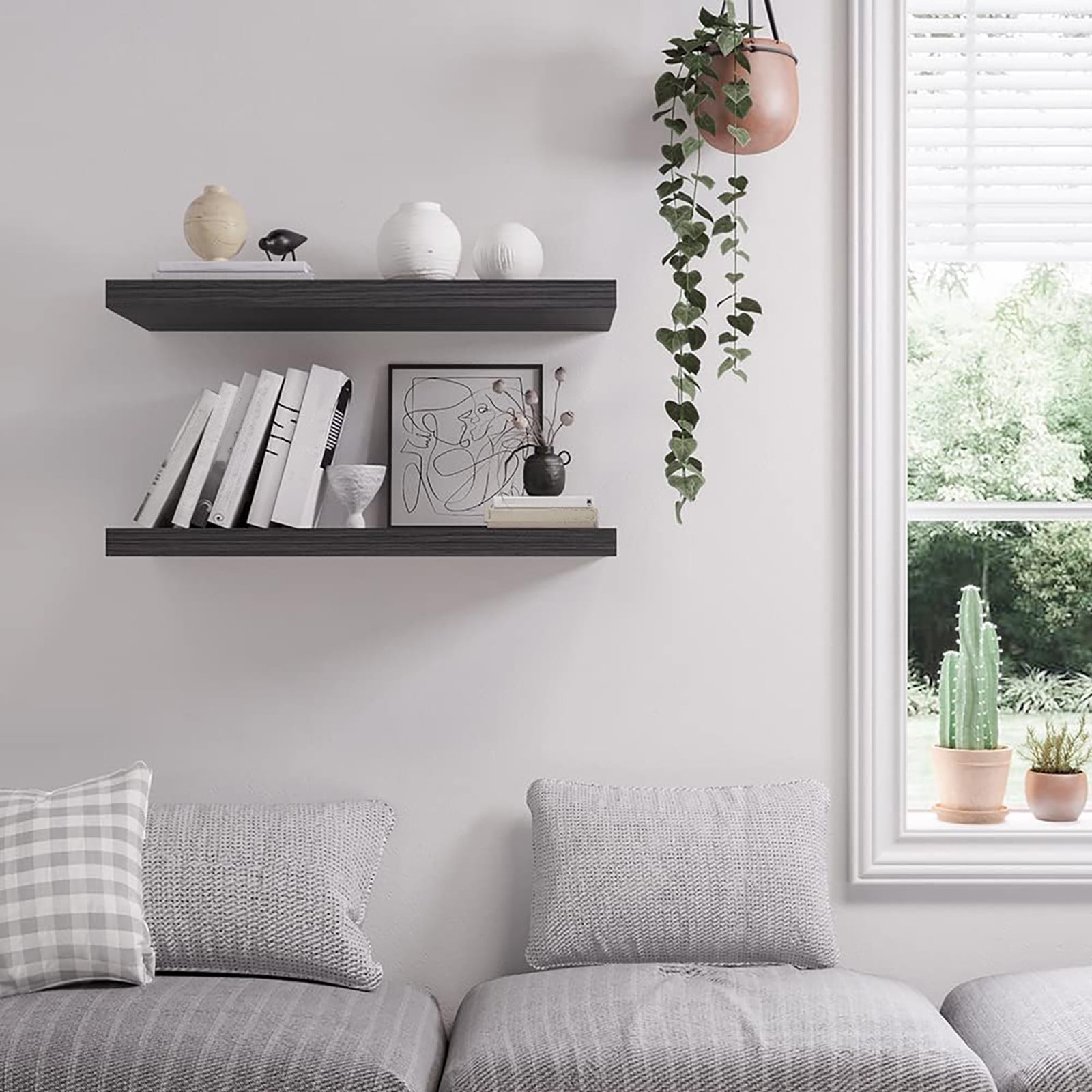 Rack - Storage Rack - Floating Shelf (40×15×2.5Cm) Black(Storage Shelf *1 - Black)