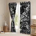 thumbnail image 3 of Homewish Teens Gothic Moth Black Out Curtains,Abstract Starry Sky Curtains Pack of 2 (42x63 Each),Chic Floral Flowers Bedroom Curtains,Lightweight Room Decor, 3 of 6