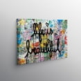 thumbnail image 2 of Banksy Canvas Wall Art Life is Beautiful Graffiti Abstract Painting Posters and Prints for Home Decor Living Room Office, Framed Ready to Hang(36" W x 24" H，Framed), 2 of 10