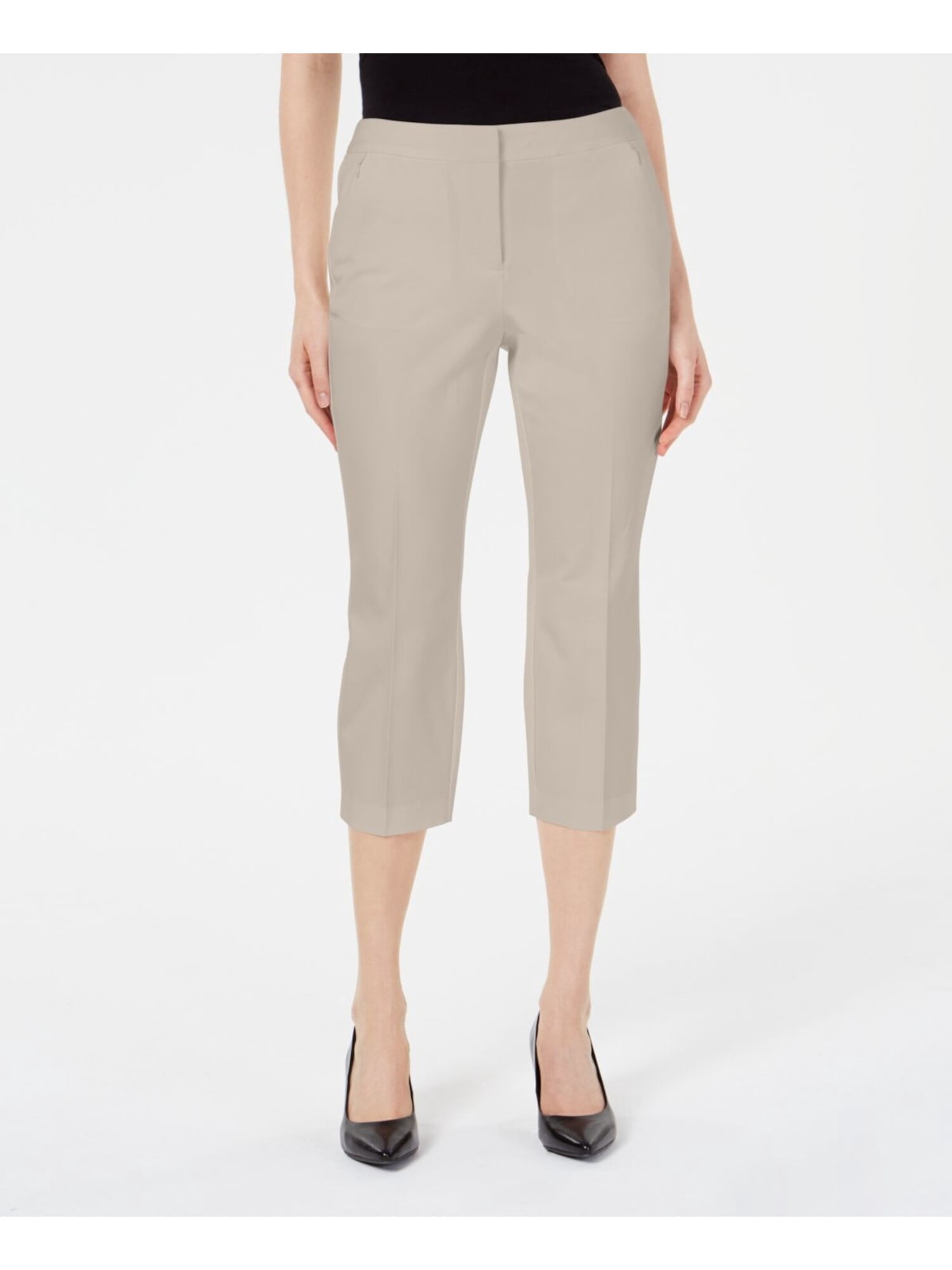 ALFANI Womens Beige Capri Pants Size 