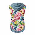 thumbnail image 6 of Erwazi Hooded Tops for Women Summer Sleeveless Denim Printed Vest Outdoor Activities Casual Jeans Tunic Top, 6 of 7