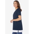 thumbnail image 3 of Woman Within Plus Size Layered-Look Tunic, 3 of 6