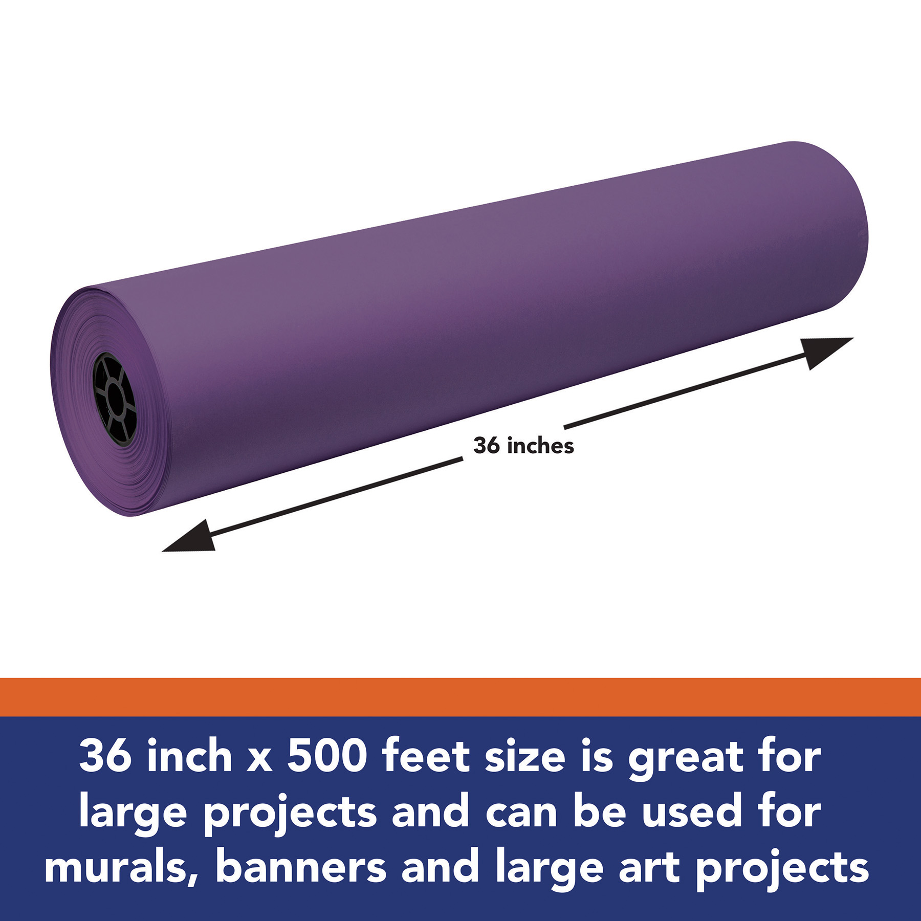 Tru-Ray Construction Paper Art Roll, Heavyweight, Purple, 36" x 500'