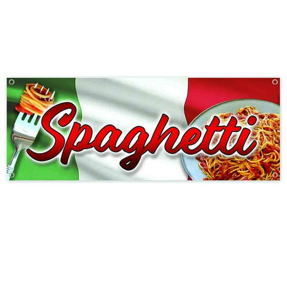 Spaghetti 13 oz Vinyl Banner With Metal Grommets
