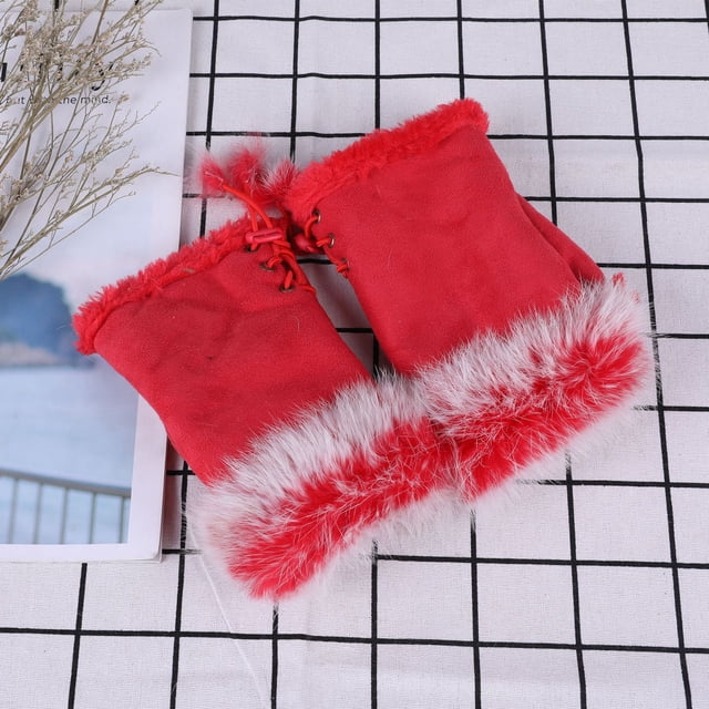Guantes de medio dedo de piel de conejo, moda para mujer, otoño e invierno, guantes de medio dedo para estudiantes, para escribir en la computadora