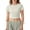 White Cake, variant on Musuos Women's Summer Crop Tops Tight Fitted Round Neck Short Sleeve Short T-Shirts Tops for Daily Casual
