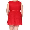 thumbnail image 6 of Moa Collection Fit & Flare Lace Sleeveless Dress, Women's Plus 2XL, 6 of 6